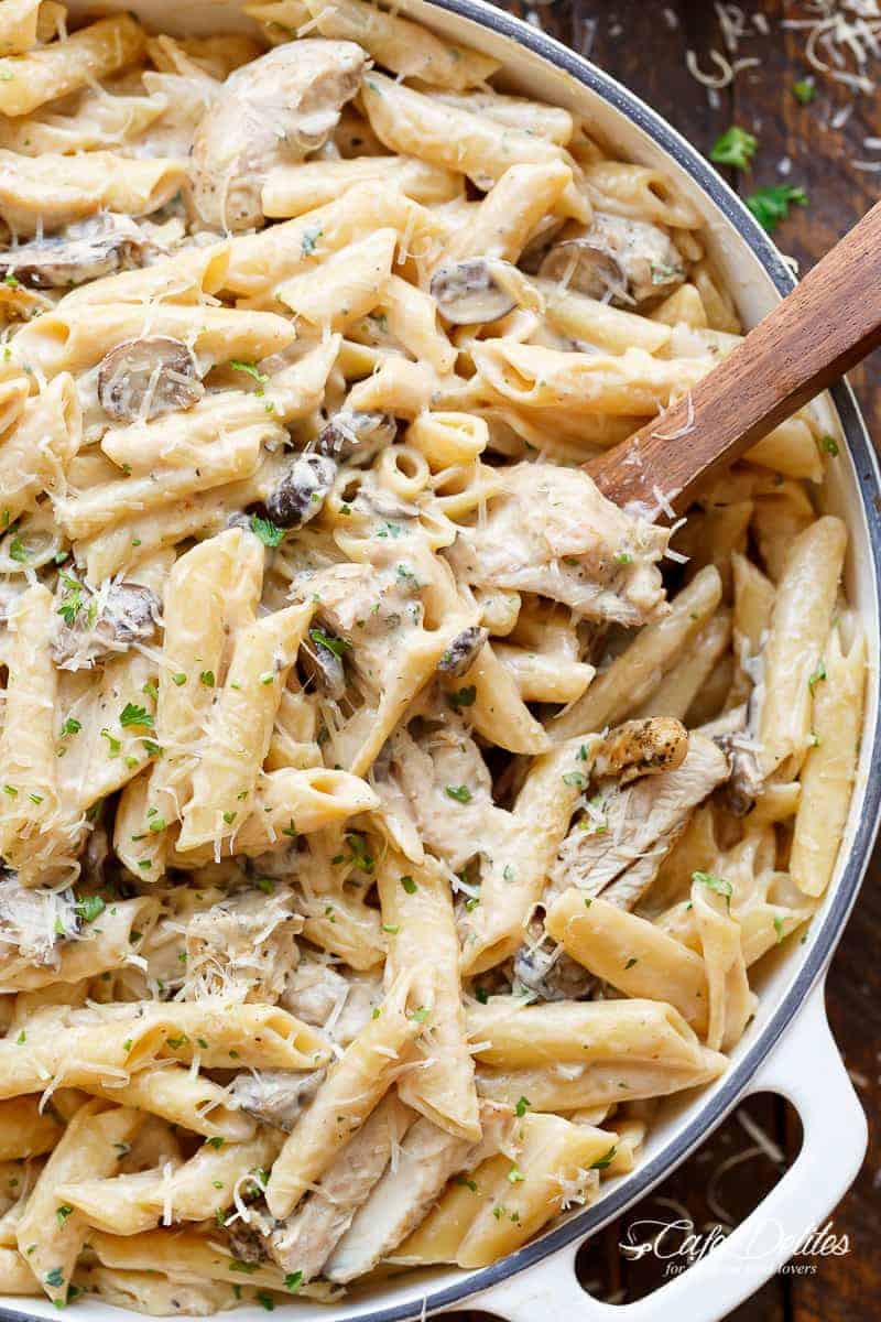 Indulge in Creamy Mushroom Chicken Pasta: The Ultimate One-Pot Comfort